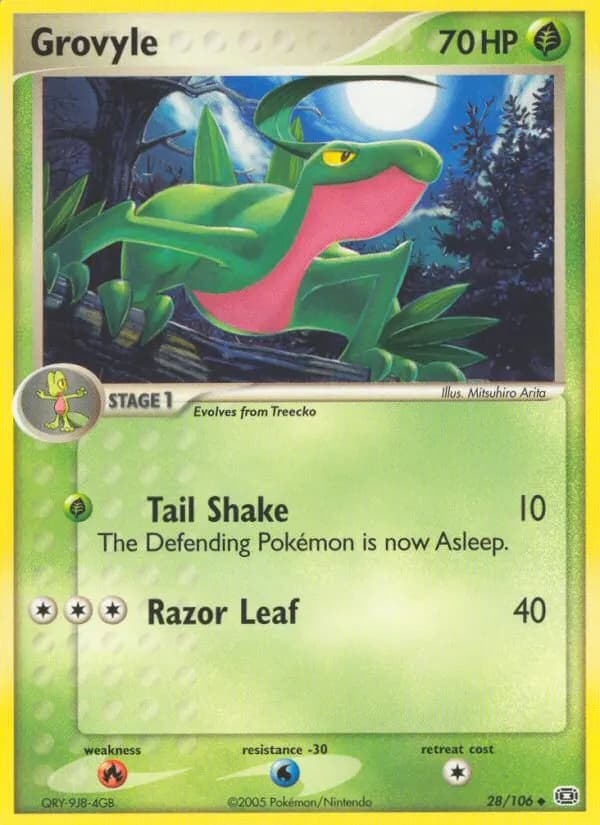 Grovyle — Emerald 28 Pokémon card