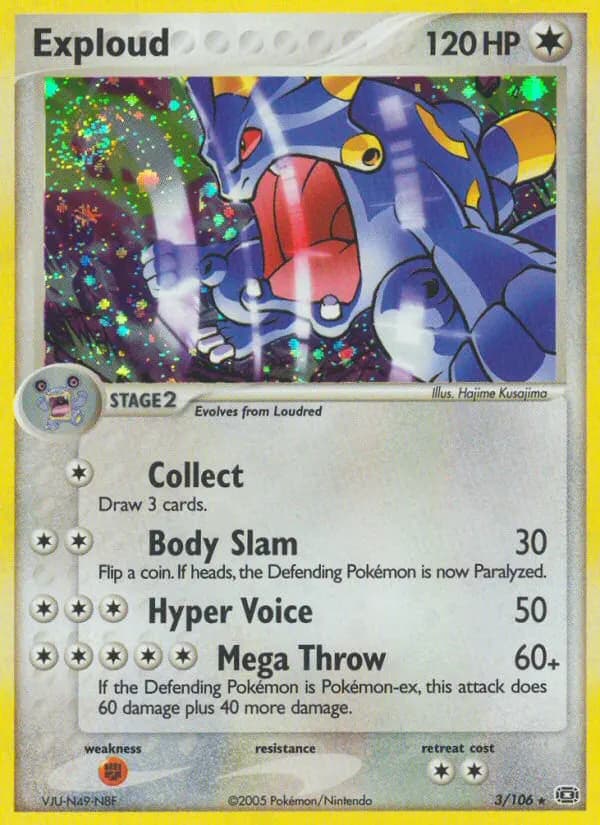 Exploud — Emerald 3 Pokémon card