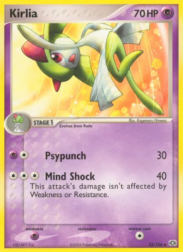 Kirlia — Emerald 33 Pokémon card
