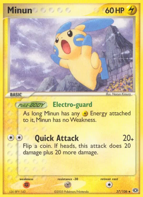 Minun — Emerald 37 Pokémon card