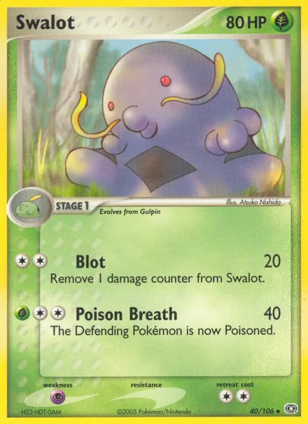 Swalot — Emerald 40 Pokémon card