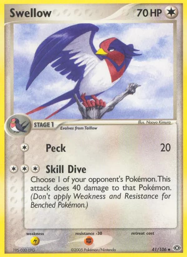 Swellow — Emerald 41 Pokémon card