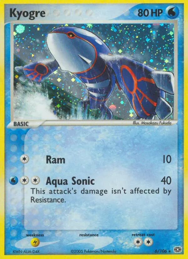 Kyogre — Emerald 6 Pokémon card