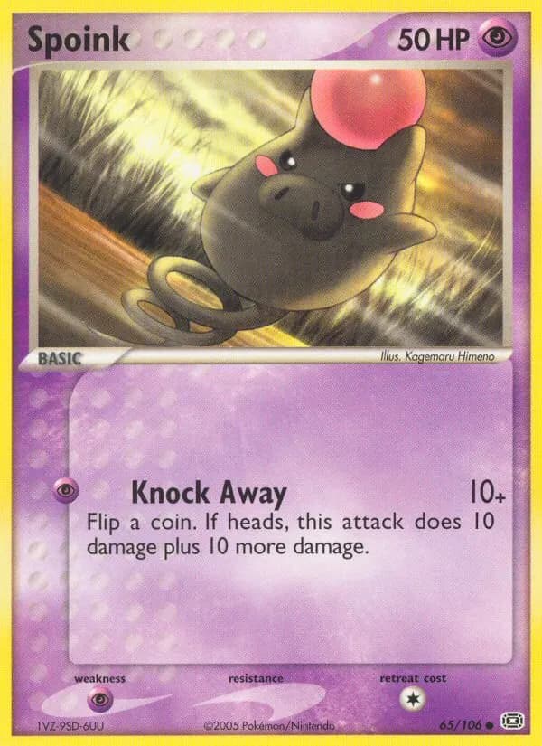 Spoink — EX Smaragd 65 German Pokémon card