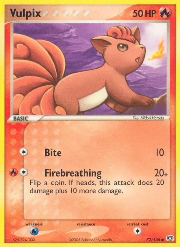 Vulpix — Emerald 72 Pokémon card