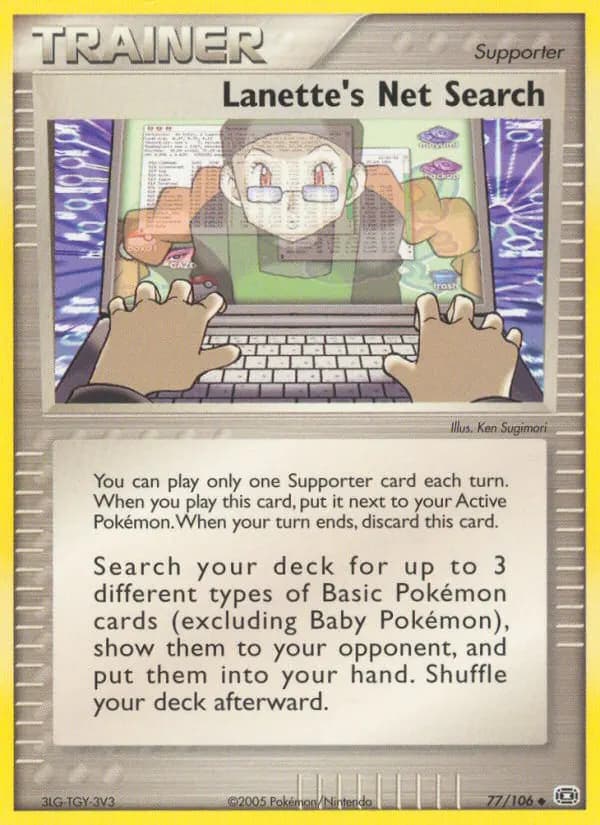 Lanette's Net Search — Emerald 77 Pokémon card
