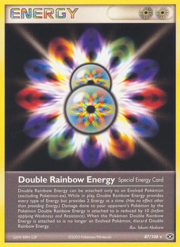 Doppelte Regenbogen Energie — EX Smaragd 87 German Pokémon card