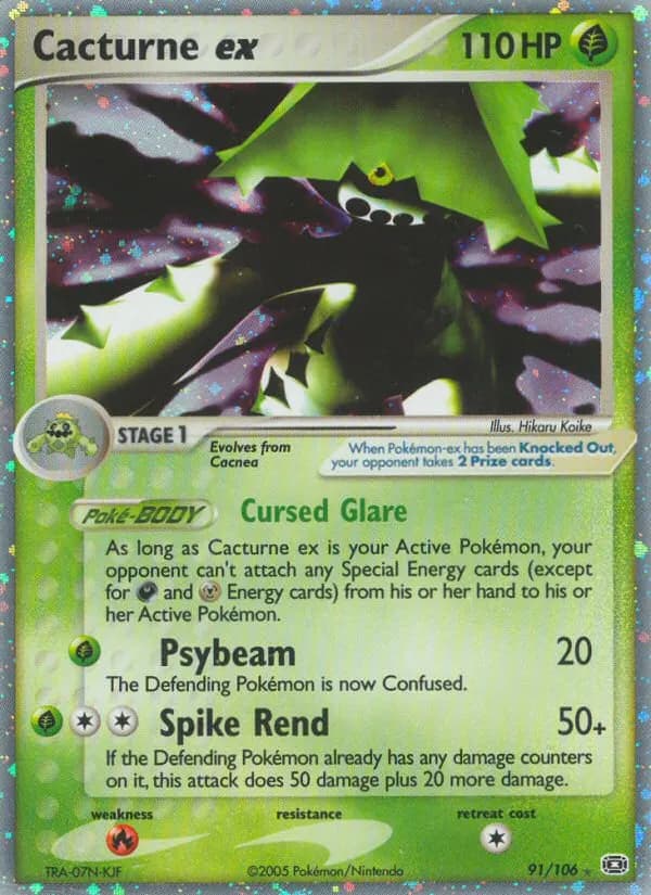 Noktuska-ex — EX Smaragd 91 German Pokémon card