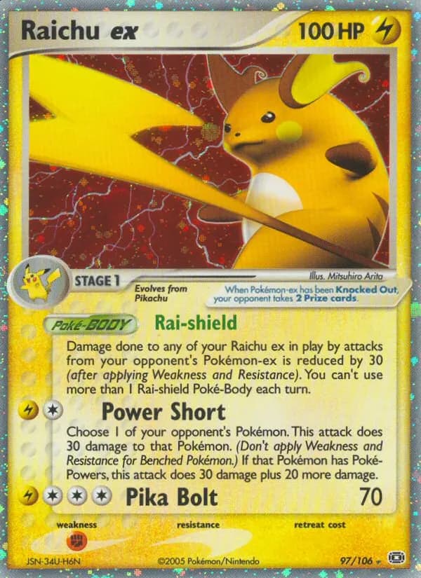 Raichu ex — Emerald 97 Pokémon card