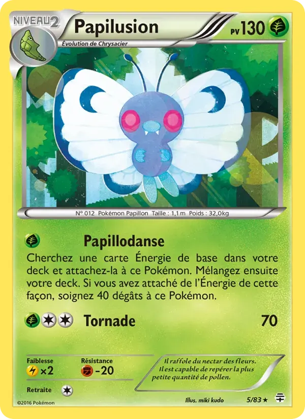 Papilusion — Générations 5 French Pokémon card