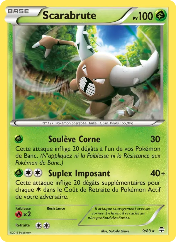 Scarabrute — Générations 9 French Pokémon card