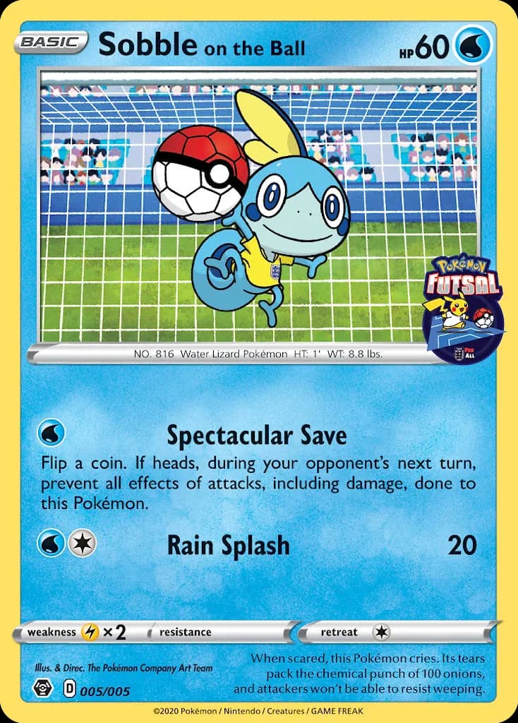 Sobble on the Ball — Pokémon Futsal Collection 5 Pokémon card