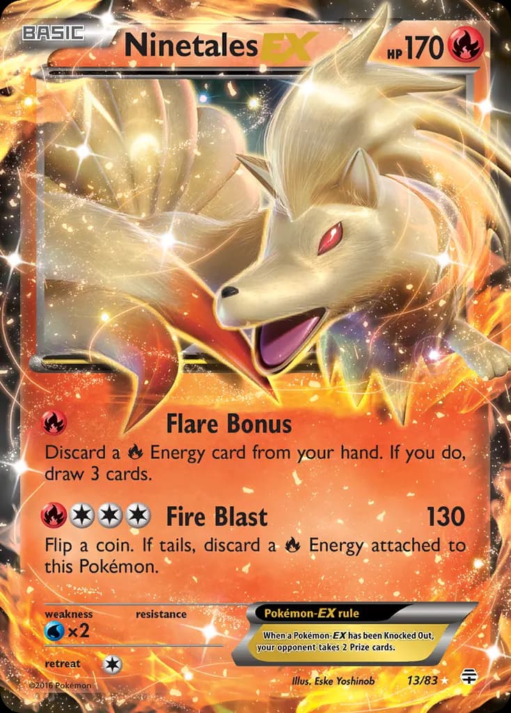 Ninetales-EX — Generations 13 Pokémon card