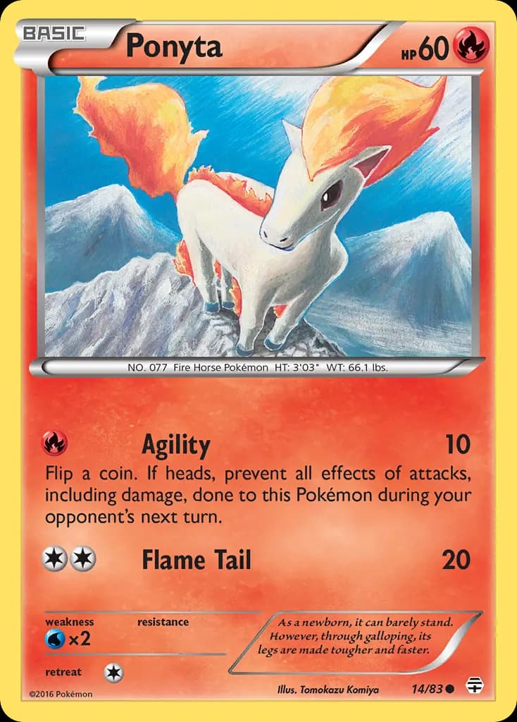 Ponyta — Generations 14 Pokémon card