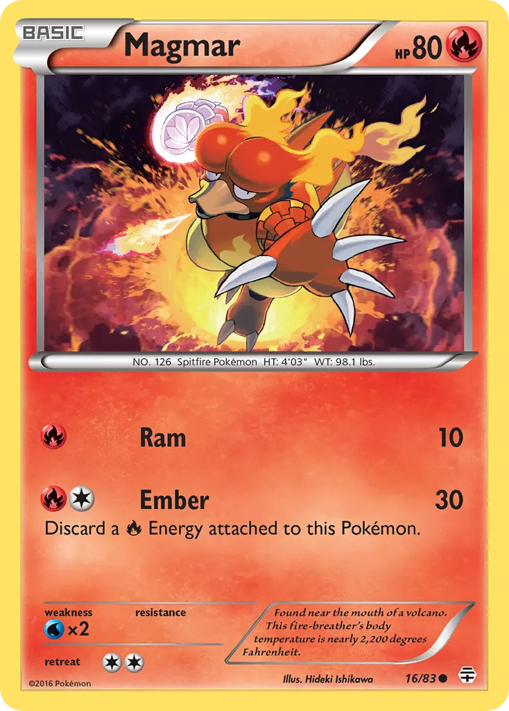 Magmar — Generations 16 Pokémon card