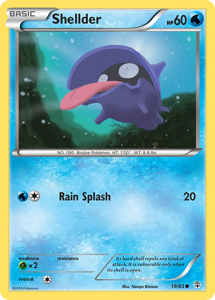 Shellder — Generations 19 Pokémon card