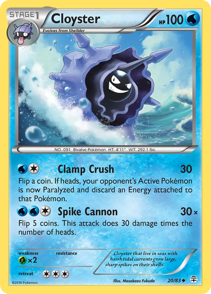 Cloyster — Generations 20 Pokémon card