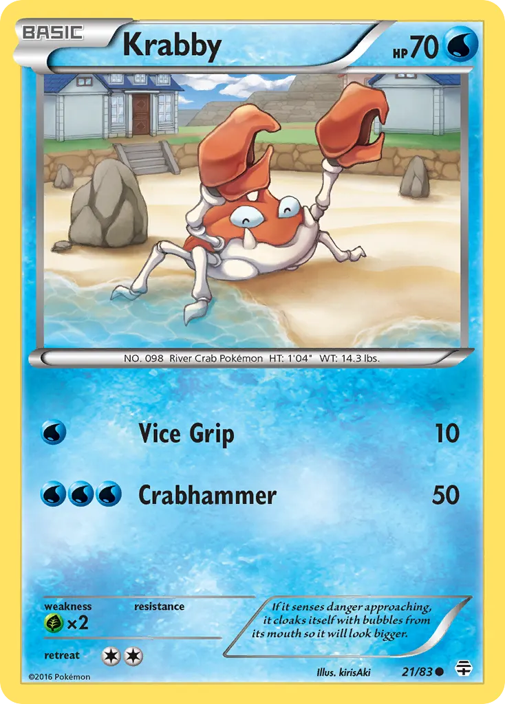 Krabby — Generations 21 Pokémon card