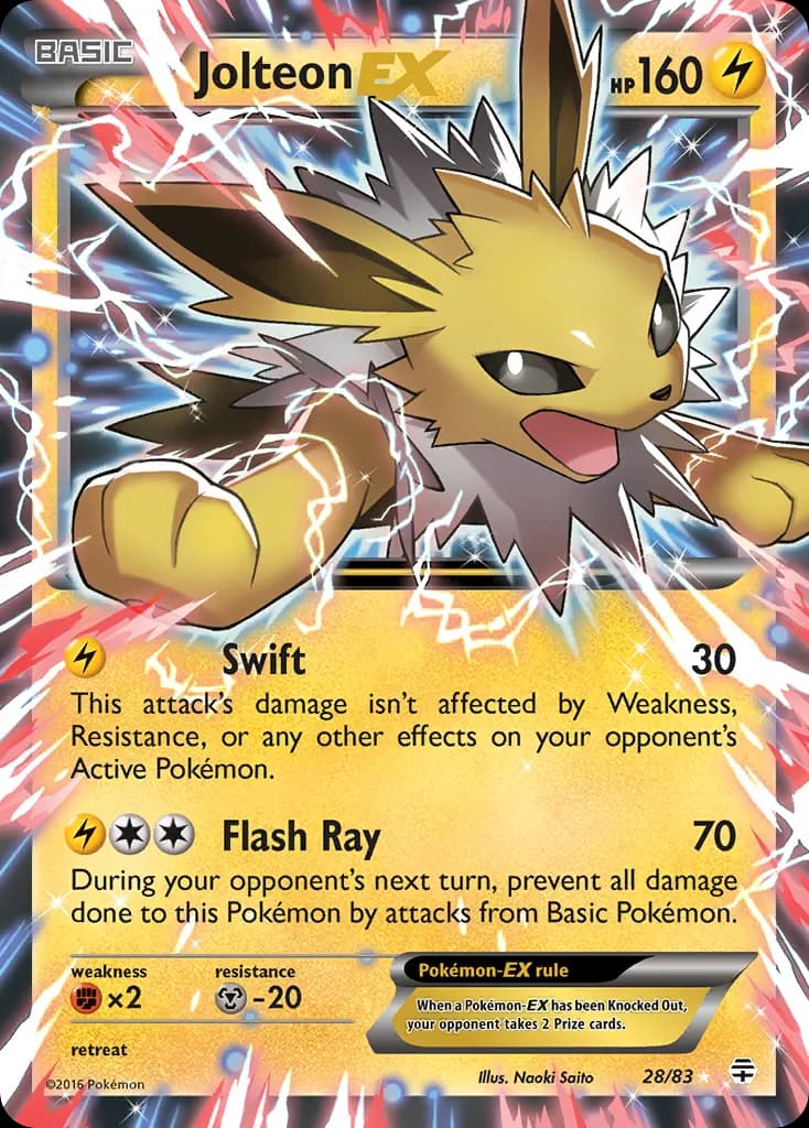 Jolteon-EX — Generations 28 Pokémon card