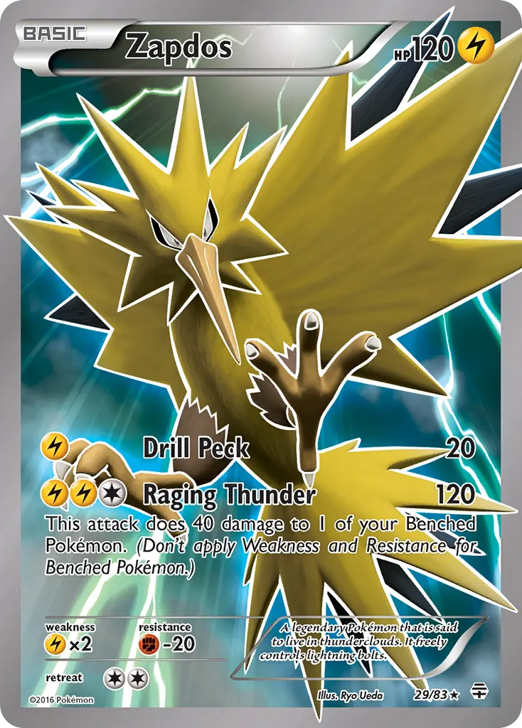 Zapdos — Generations 29 Pokémon card