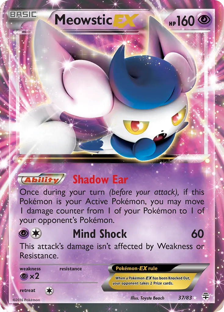 Meowstic-EX — Generations 37 Pokémon card