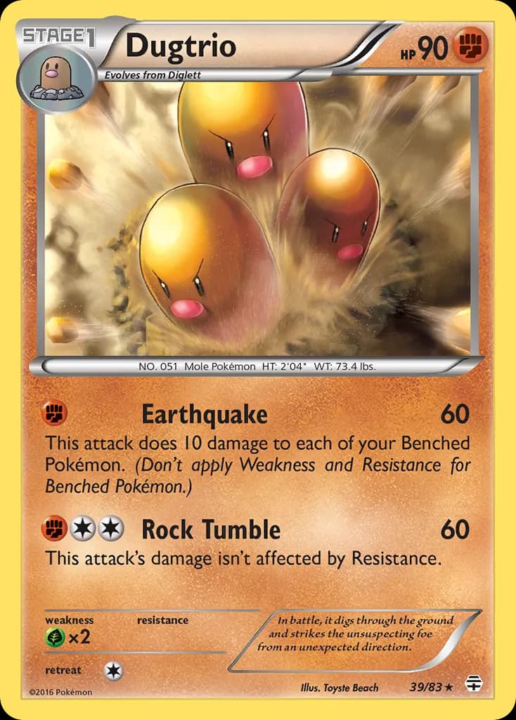 Dugtrio — Generations 39 Pokémon card