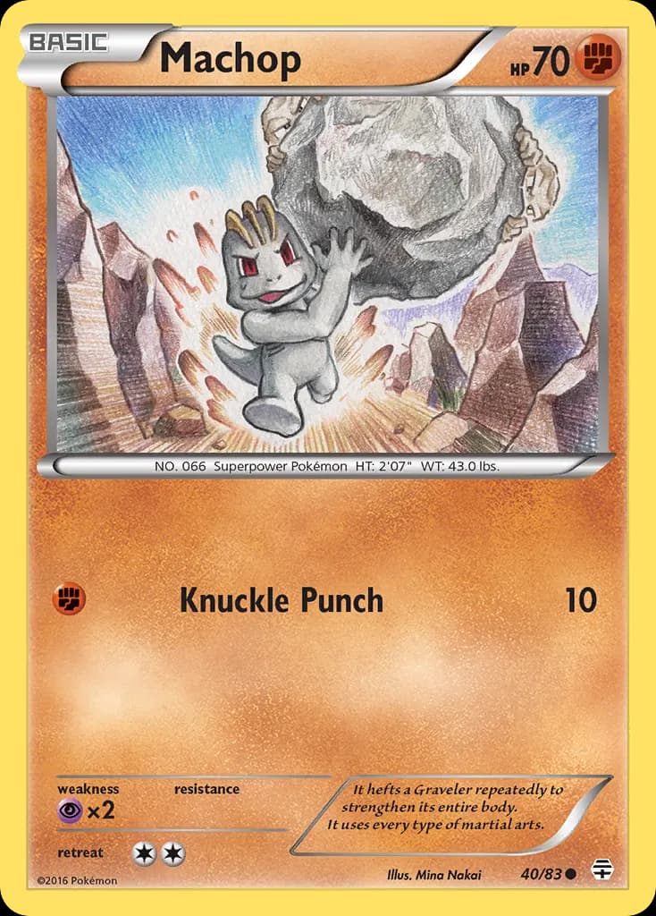 Machop — Generations 40 Pokémon card