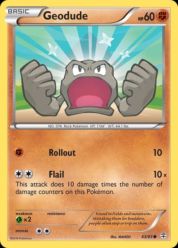 Geodude — Generations 43 Pokémon card