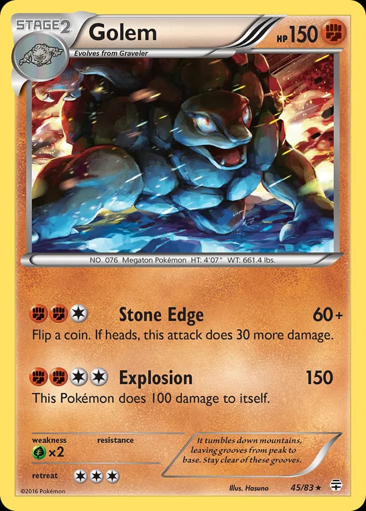 Golem — Generations 45 Pokémon card