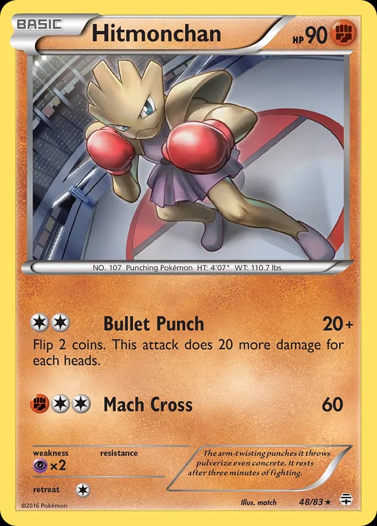 Hitmonchan — Generations 48 Pokémon card
