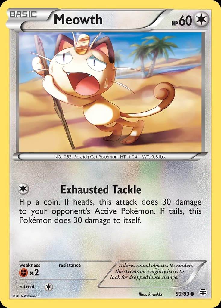 Meowth — Generations 53 Pokémon card