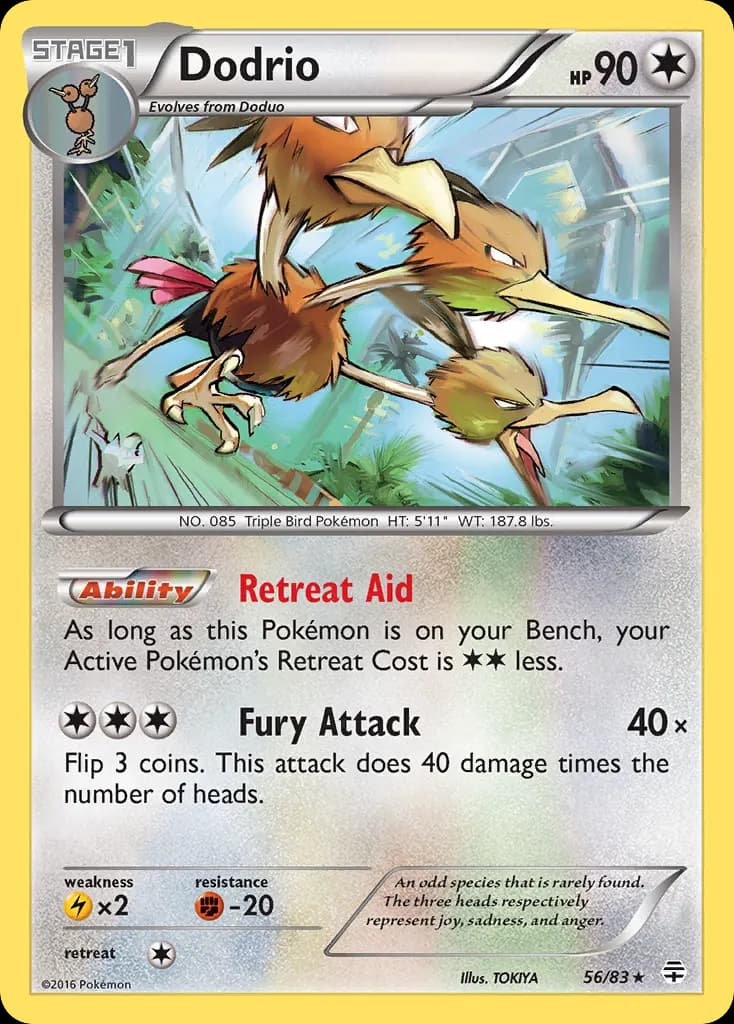 Dodrio — Generations 56 Pokémon card