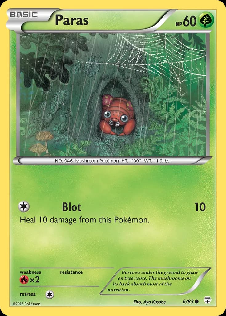 Paras — Generations 6 Pokémon card