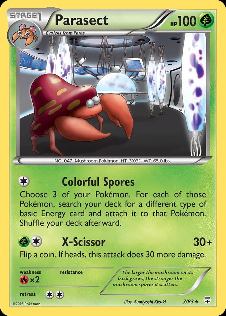 Parasect — Generations 7 Pokémon card