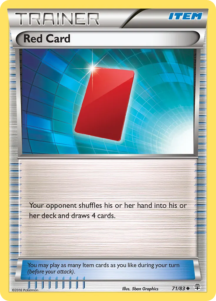 Red Card — Generations 71 Pokémon card