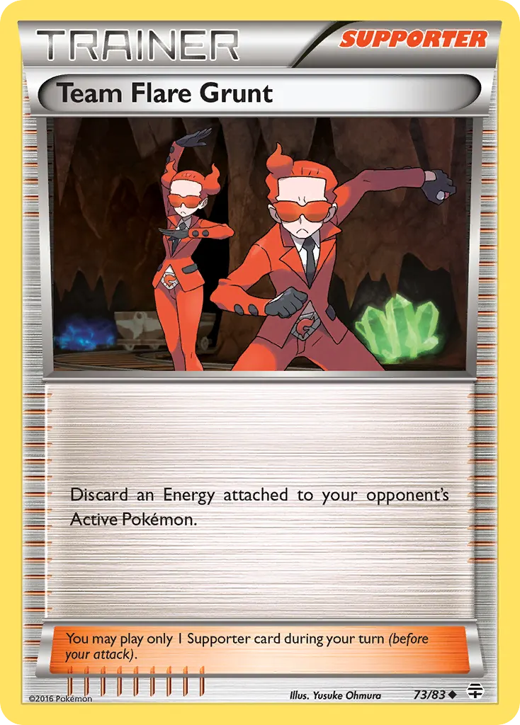 Team Flare Grunt — Generations 73 Pokémon card
