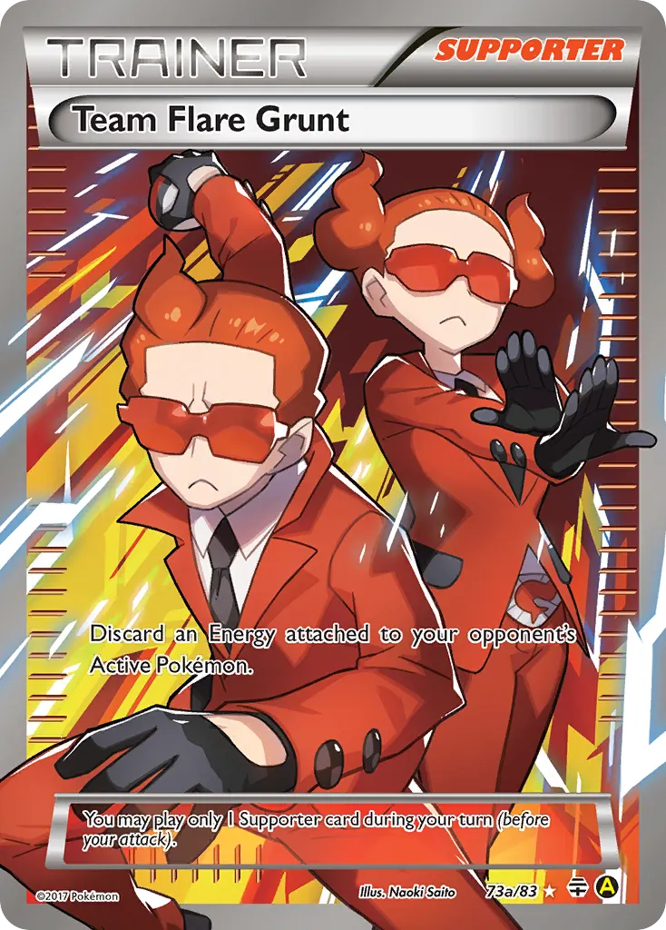 Team Flare Grunt — Generations 73a Pokémon card