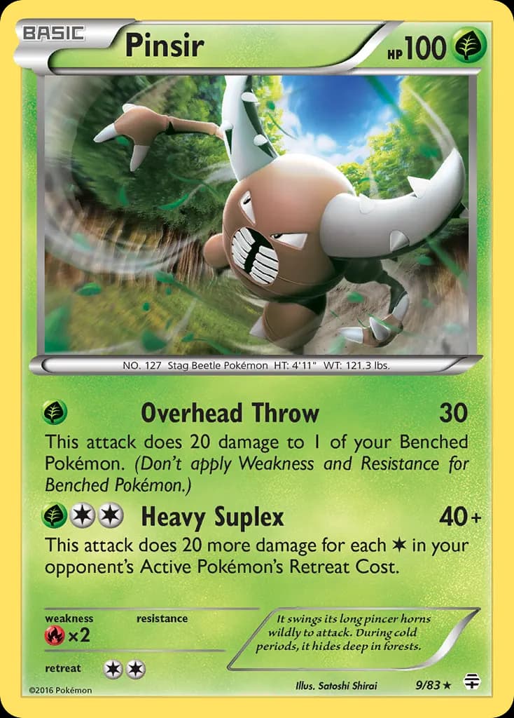 Pinsir — Generations 9 Pokémon card