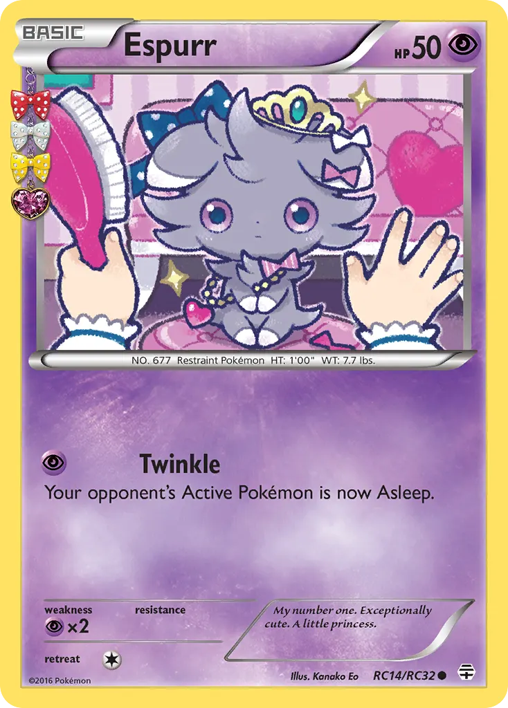Espurr — Generations RC14 Pokémon card
