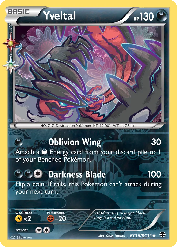 Yveltal — Generations RC16 Pokémon card