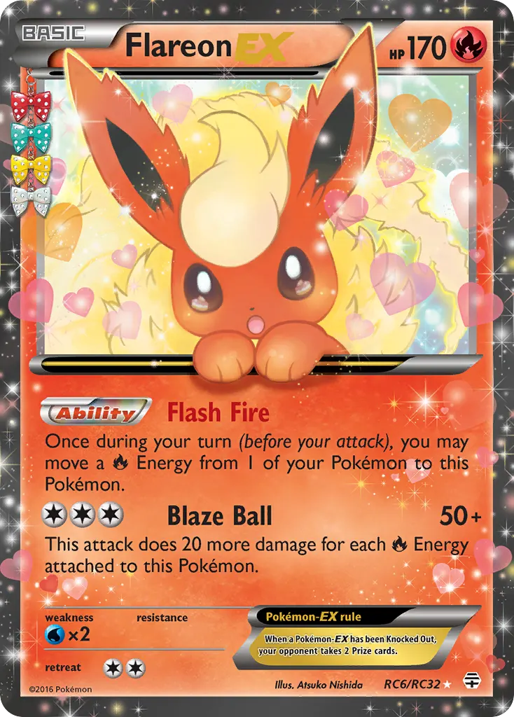Flareon-EX — Generations RC6 Pokémon card