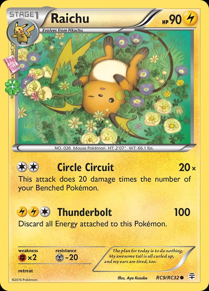 Raichu — Generations RC9 Pokémon card