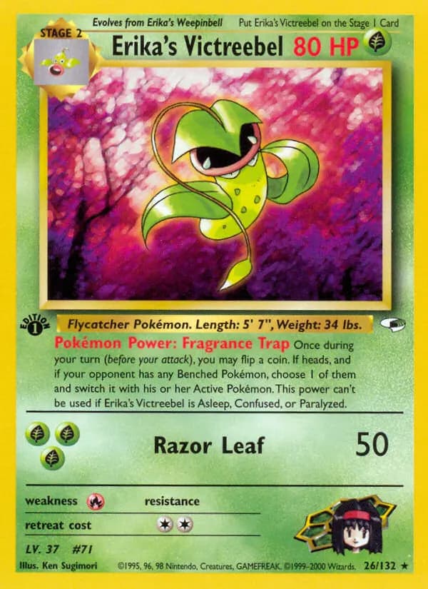 Erika's Victreebel — Gym Heroes 26 Pokémon card