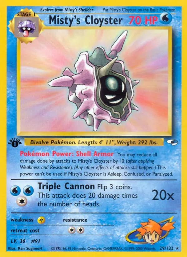 Misty's Cloyster — Gym Heroes 29 Pokémon card