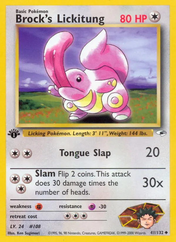 Brock's Lickitung — Gym Heroes 41 Pokémon card