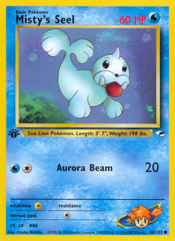 Misty's Seel — Gym Heroes 88 Pokémon card