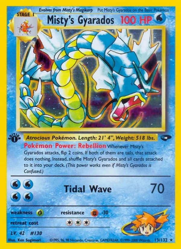 Misty's Gyarados — Gym Challenge 13 Pokémon card