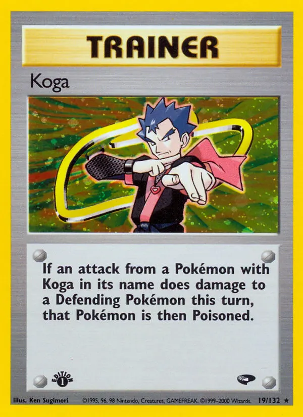 Koga — Gym Challenge 19 Pokémon card