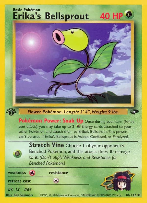 Erika's Bellsprout — Gym Challenge 38 Pokémon card
