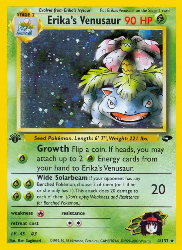 Erika's Venusaur — Gym Challenge 4 Pokémon card